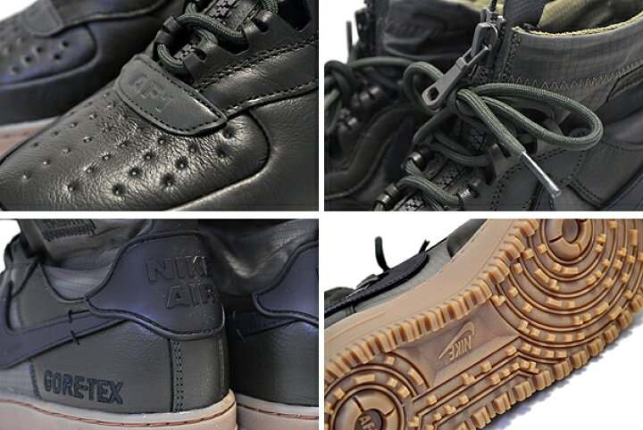 楽天市場 Nike Air Force 1 Winter Gore Tex Sequoia Blk Medium Olive Cq7211 300 ナイキ エアフォース 1 ウインター ゴアテックス Af1 撥水 防水 スニーカー 雨 Gtx オリーブ The 10th Limited Edt