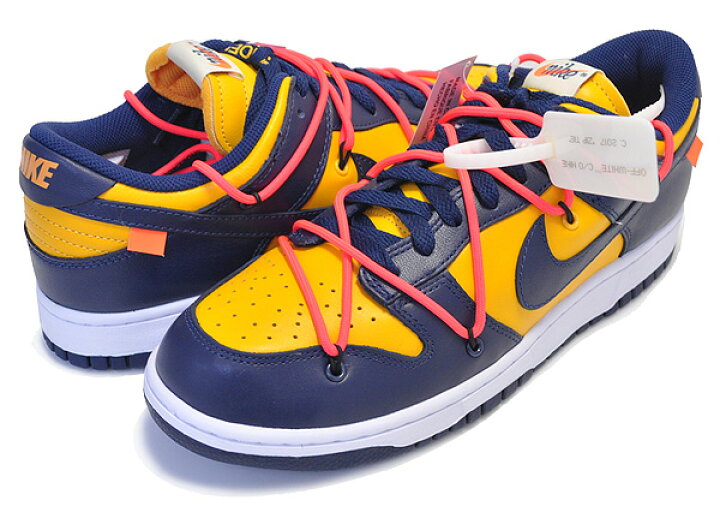 楽天市場】NIKE DUNK LOW LTHR OFF-WHITE university gold/midnight  