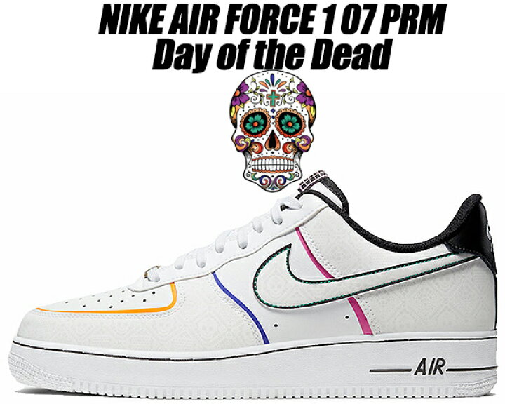 楽天市場】NIKE AIR FORCE 1 07 PRM Day of the Dead white/white  