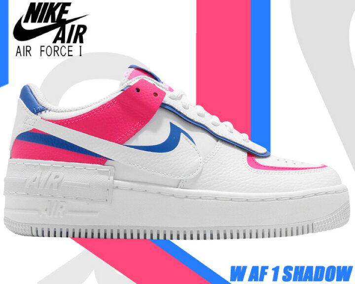楽天市場】NIKE WMNS AF1 SHADOW white/white-wht-hyper pink cu3012 