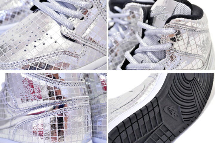楽天市場】NIKE WMNS AIR JORDAN 1 MID SE Disco Ball metallic silver 