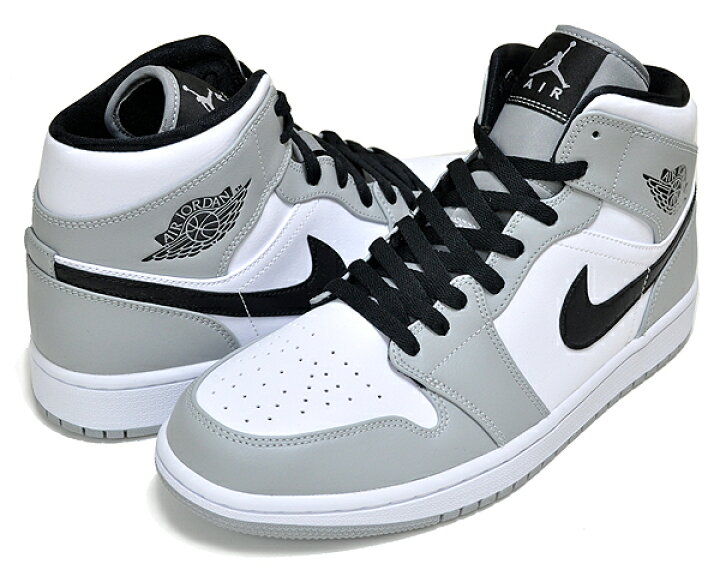 楽天市場】NIKE AIR JORDAN 1 MID light smoke grey/black-white  