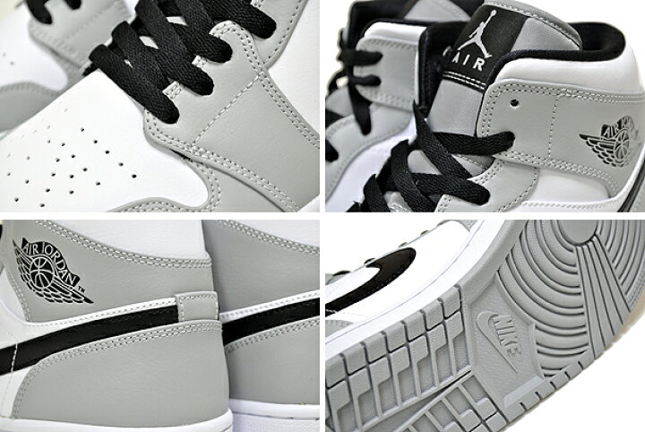 楽天市場】NIKE AIR JORDAN 1 MID light smoke grey/black-white 