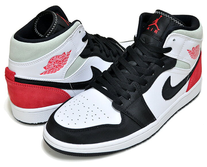 楽天市場】NIKE AIR JORDAN 1 MID SE white/track red-black-igloo  