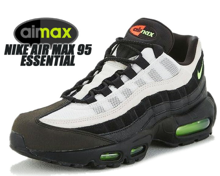 楽天市場】NIKE AIR MAX 95 ESSENTIAL black/electric green at9865  