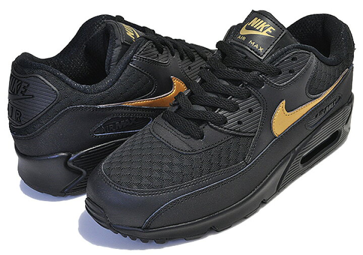 楽天市場】NIKE AIR MAX 90 ESSENTIAL black/metallic gold av7894-001 