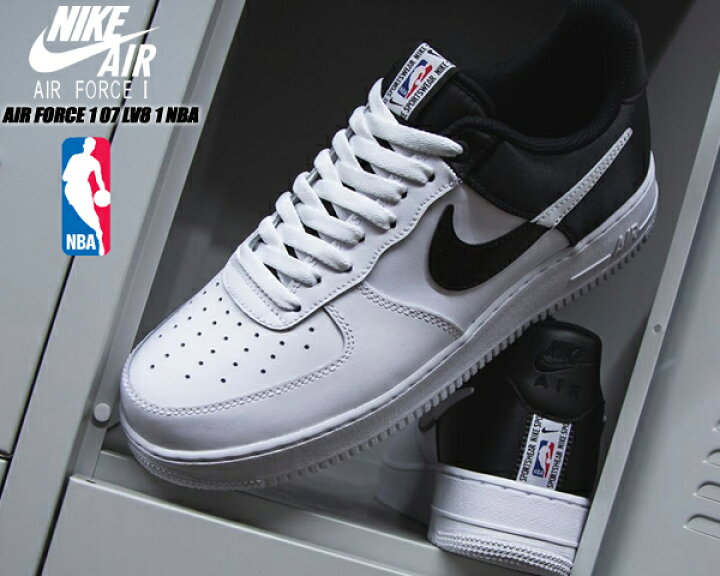 楽天市場】NIKE AIR FORCE 1 07 LV8 1 NBA PACK white/black-white 