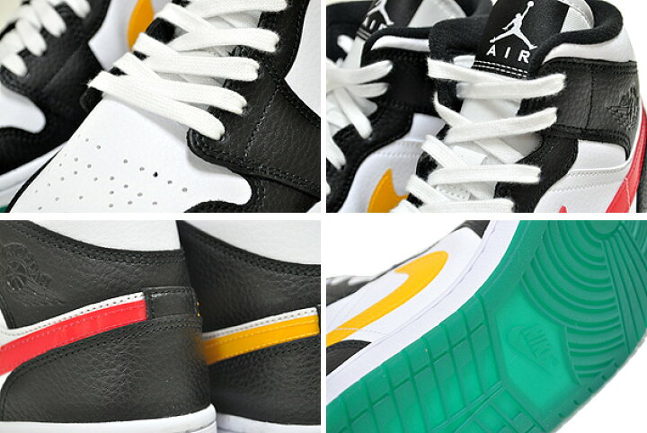 楽天市場】NIKE WMNS AIR JORDAN 1 MID black/university red-white 