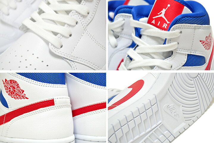 楽天市場】NIKE WMNS AIR JORDAN 1 MID white/university red bq6472 