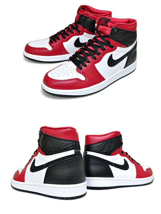 楽天市場】NIKE WMNS AIR JORDAN 1 HI OG SATIN SNAKE gym red/black 