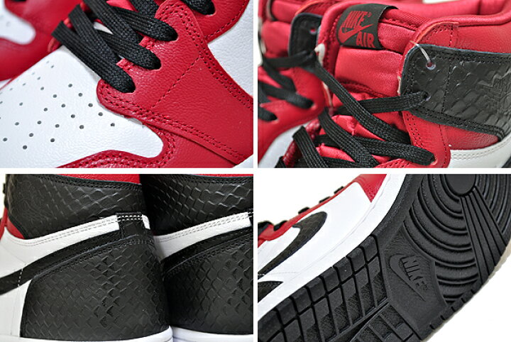 楽天市場】NIKE WMNS AIR JORDAN 1 HI OG SATIN SNAKE gym red/black 