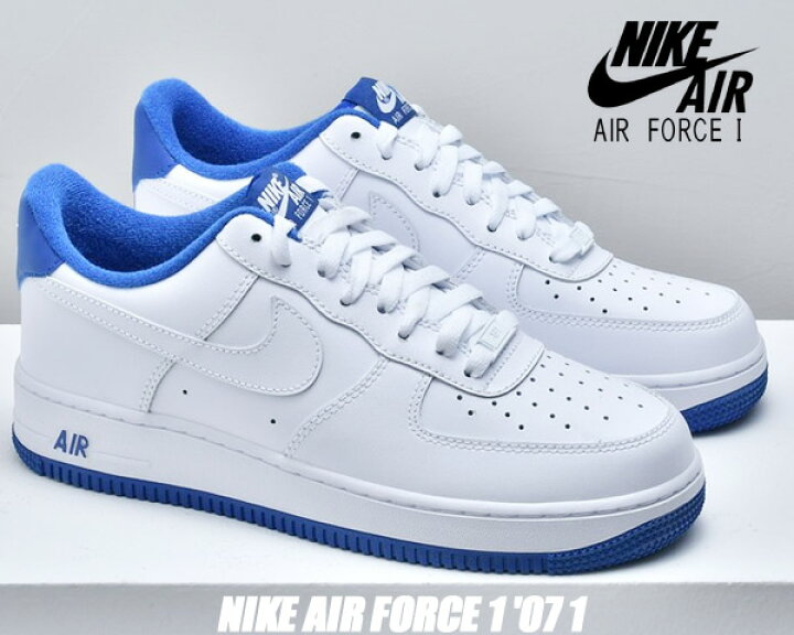 楽天市場】NIKE AIR FORCE 1 07 1 white/deep royal-wht cd0884 