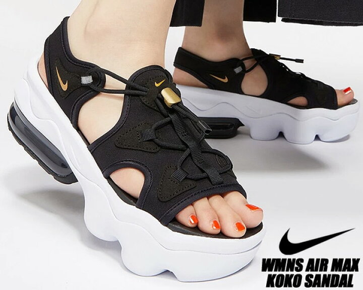 楽天市場 Nike Wmns Air Max Koko Sandal Black Metallic Gold Anthracite Ci8798 002 ナイキ ウィメンズ エアマックス ココ サンダル レディース スニーカー サンダル スポーツ 厚底 Limited Edt