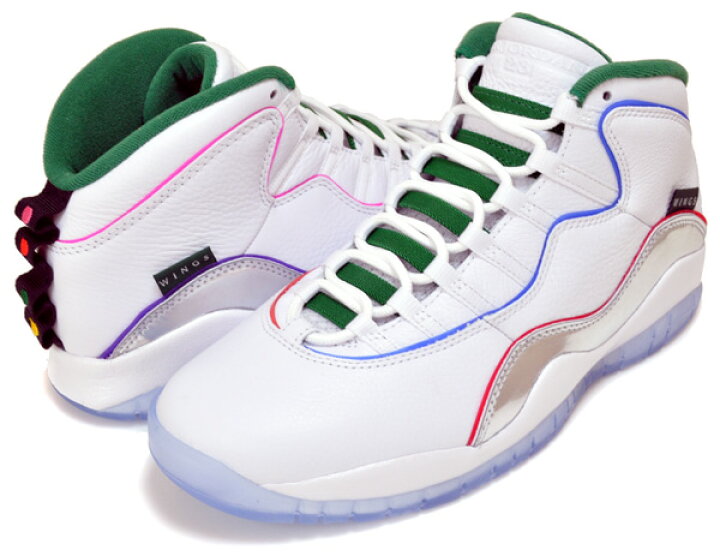 楽天市場】NIKE AIR JORDAN 10 RETRO WINGS white/clover-chrome-black 