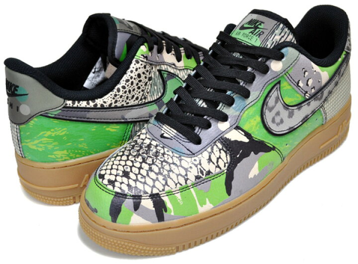 楽天市場】NIKE AIR FORCE 1 07 QS City of Dreams black/blk-green 