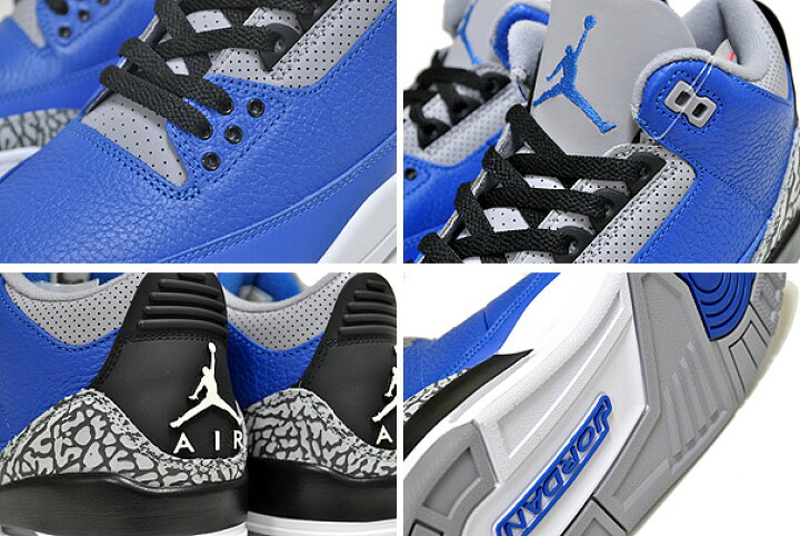 楽天市場】NIKE AIR JORDAN 3 RETRO BLUE CEMENT varsity royal 