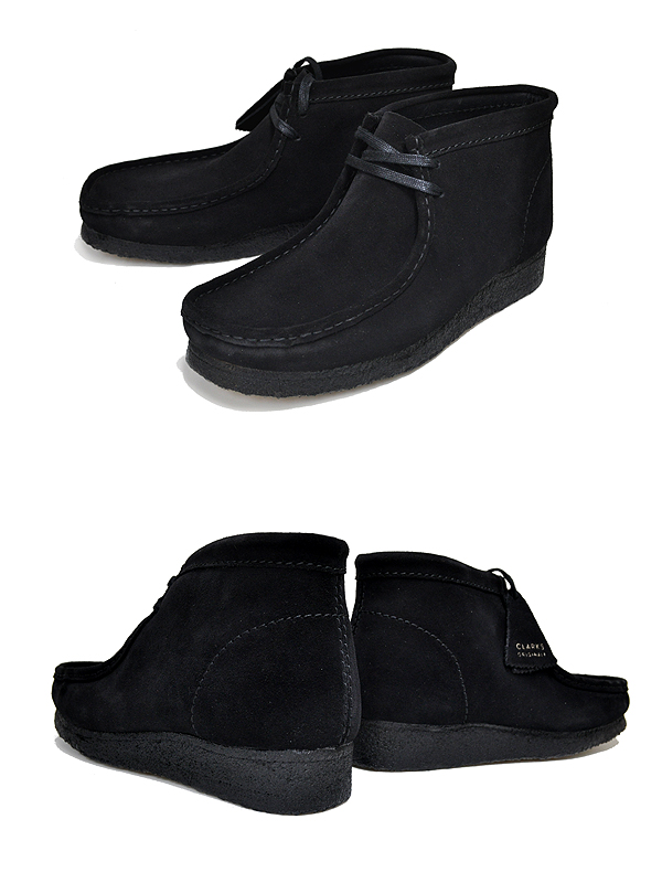 CLARKS WALLABEE BOOT BLACK SUEDE 26155517 クラークス ワラビー ブーツ ブラックスウェード 靴 カジュアル  スエード | LIMITED EDT