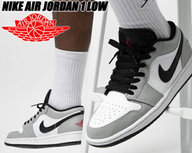 NIKE AIR JORDAN 1 LOW lt smoke grey/gym red-white 553558-030 ナイキ エアジョーダン 1 ロー ライトスモーク グレー ホワイト レッド スニーカー AJ1 ロー