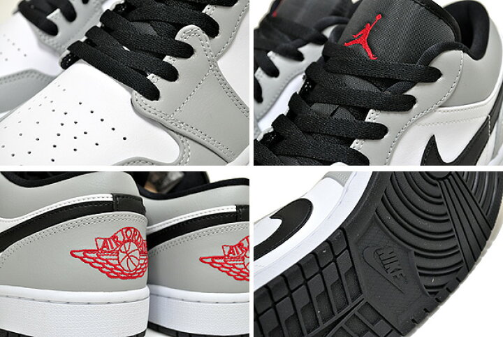 楽天市場 Nike Air Jordan 1 Low Lt Smoke Grey Gym Red White 030 ナイキ エア ジョーダン 1 ロー ライトスモーク グレー ホワイト レッド スニーカー Aj1 ロー Limited Edt