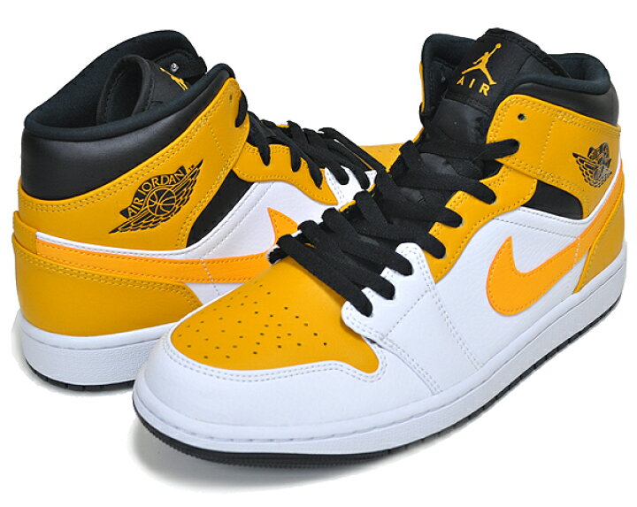 楽天市場】NIKE AIR JORDAN 1 MID white/university gold-black 554724 