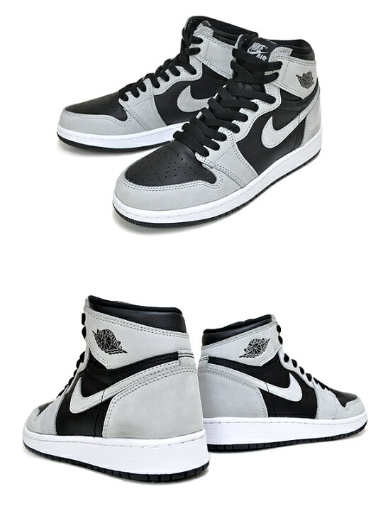 楽天市場】NIKE AIR JORDAN 1 RETRO HIGH OG GS SHADOW 2.0 black/lt  