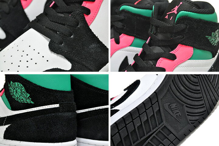 楽天市場 Nike Air Jordan 1 Mid Se White Hot Punch Black 116 ナイキ エアジョーダン 1 ミッド Se スニーカー Aj1 ホワイト ブラック グリーン ホットパンチ Limited Edt