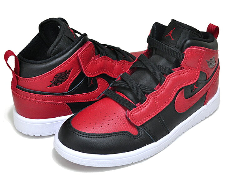 楽天市場】NIKE JORDAN 1 MID ALT(PS) BRED black/gym red-white 