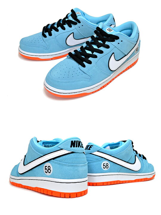 楽天市場】NIKE SB DUNK LOW PRO CLUB 58 GULF blue chill/white 