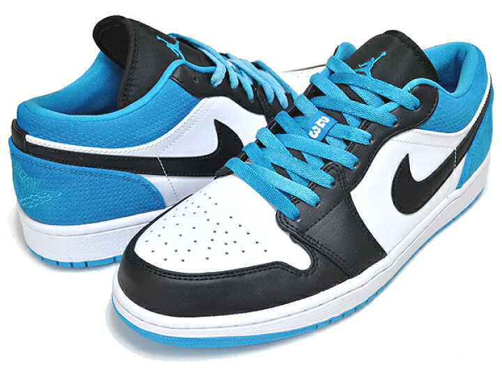 楽天市場】NIKE AIR JORDAN 1 LOW SE black/blk-laser blue-white 