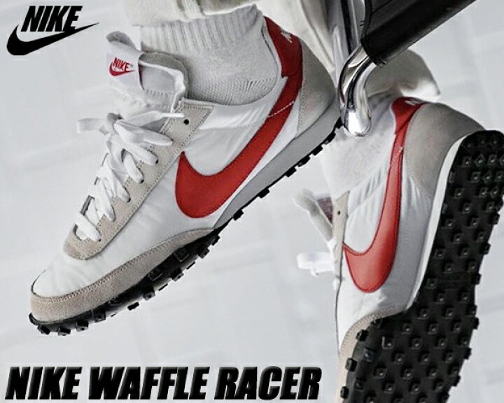 楽天市場】NIKE WAFFLE RACER white/university red cn8116-100 ナイキ 