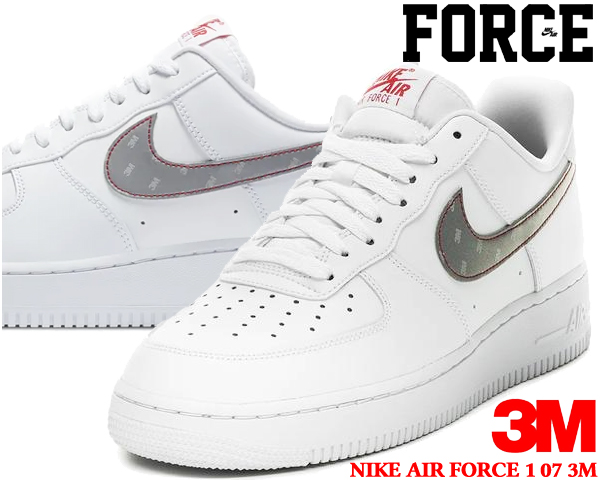 NIKE AIR FORCE 1 07 3M white/silver-anthracite ct2296-100 ナイキ エア フォース 1 07  スリーエム スニーカー AF1 ホワイト レッド リフレクター 反射 | LIMITED EDT