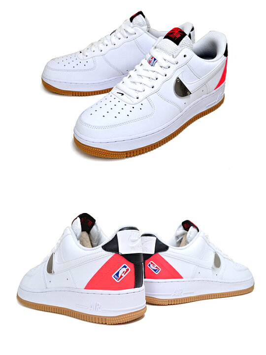 Nike Air Force 1 '07 LV8 NBA White/Bright Crimson-Black - CT2298-101