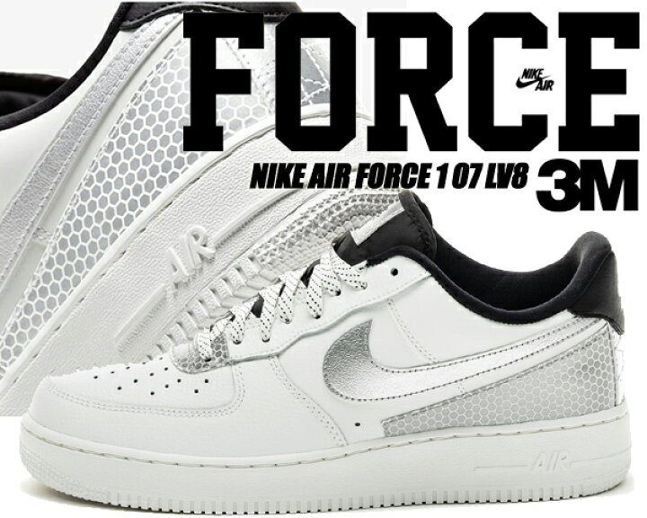 楽天市場】NIKE AIR FORCE 1 07 LV8 3M summit white/summit wht 
