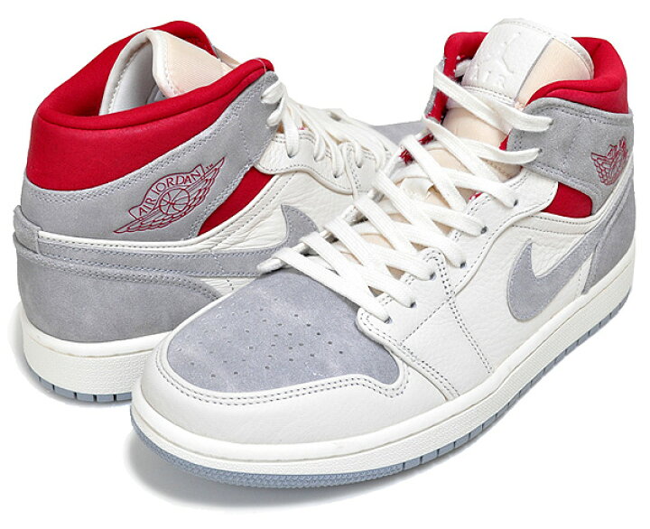 楽天市場】NIKE AIR JORDAN 1 MID PRM Sneakersnstuff sail/wolf grey 