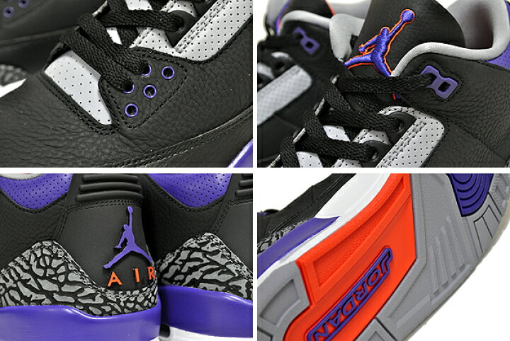 楽天市場】NIKE AIR JORDAN 3 RETRO COURT PURPLE black/court purple 