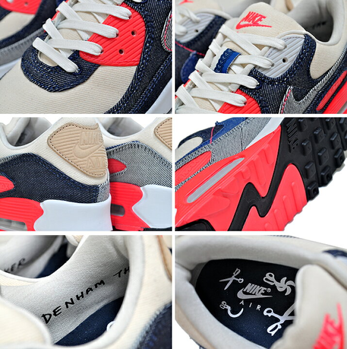 楽天市場】NIKE AIR MAX 90 DENHAM denim/medium denim-infrared 