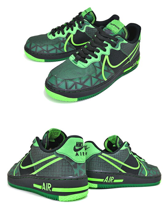 楽天市場】NIKE AIR FORCE 1 REACT QS NAIJA black/green strike-pine 
