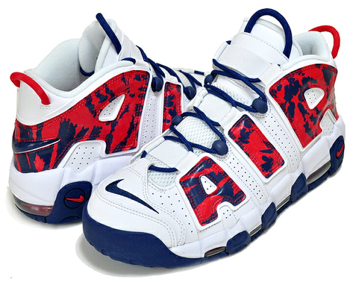 楽天市場】NIKE AIR MORE UPTEMPO white/university red-blue void 