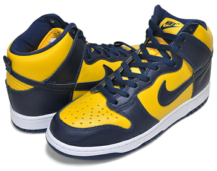楽天市場】NIKE DUNK HI SP MICHIGAN varsity maize/midnight navy  