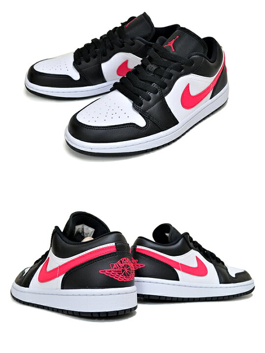楽天市場】NIKE WMNS AIR JORDAN 1 LOW black/siren red-white dc0774  