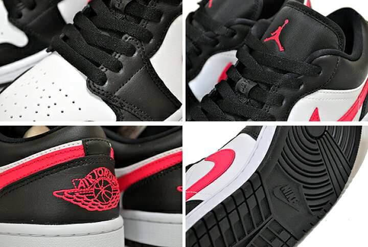 楽天市場】NIKE WMNS AIR JORDAN 1 LOW black/siren red-white dc0774  