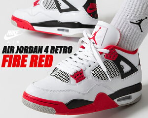 NIKE AIR JORDAN 4 RETRO FIRE RED white/fire red-black-tech grey dc7770-160 iCL GAW[_ 4 g Xj[J[ AJIV t@C[bh