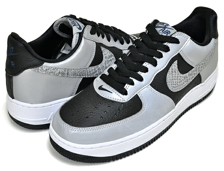 楽天市場】NIKE AIR FORCE 1 B SILVER SNAKE black/black-silver 