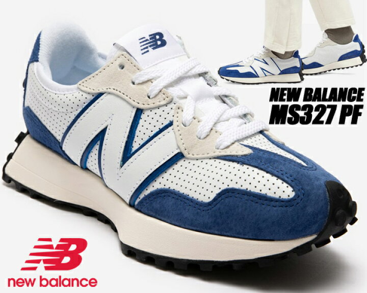 楽天市場】NEW BALANCE MS327PF WHITE/BLUE PRIMARY PACK width D 