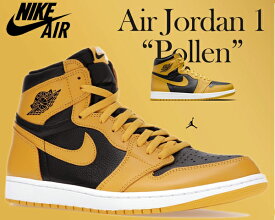 NIKE AIR JORDAN 1 RETRO HI OG pollen/white-black 555088-701 ナイキ エアジョーダン 1 レトロ ハイ OGスニーカー ポレン イエロー ブラック