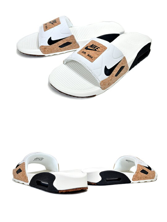 楽天市場】NIKE AIR MAX 90 SLIDE CORK sail/black-gum yellow bq4635 