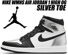 NIKE WMNS AIR JORDAN 1 HIGH OG Silver Toe black/black-metallic silver cd0461-001 ナイキ ウィメンズ エアジョーダン 1 ハイ OG スニーカー レディース AJ1 ブラック ホワイト メタリック シルバー