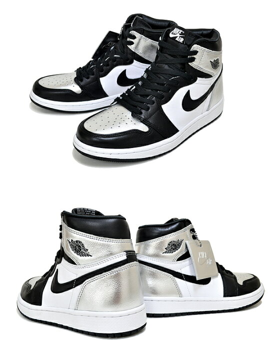 楽天市場】NIKE WMNS AIR JORDAN 1 HIGH OG Silver Toe black/black  