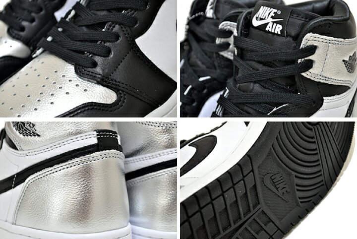 楽天市場】NIKE WMNS AIR JORDAN 1 HIGH OG Silver Toe black/black 