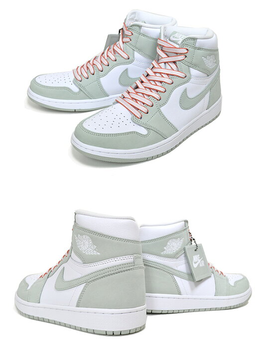 楽天市場】NIKE WMNS AIR JORDAN 1 HI OG seafoam/white-heling orange  